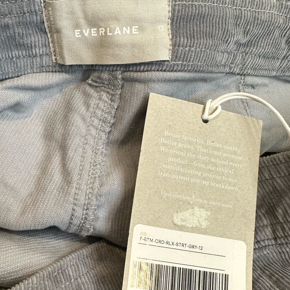 Everlane Grey The Corduroy Cropped Wide-Leg Pant Size 12 - Picture 6 of 7